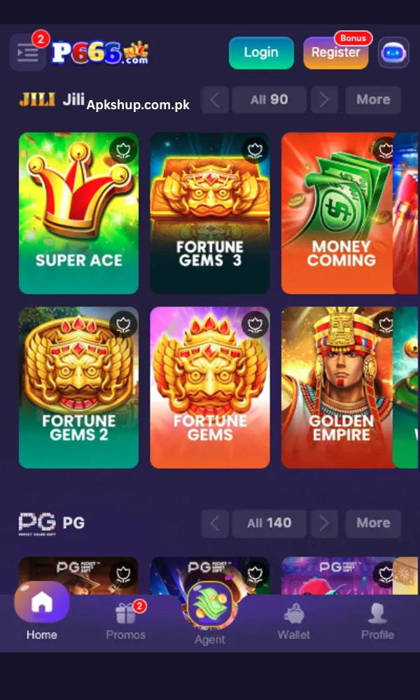 P666 game image with games